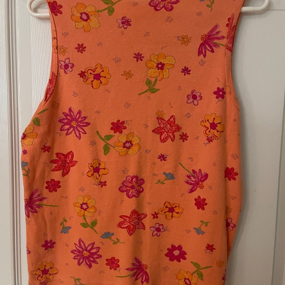 Fresh Produce Orange Floral Tank Top - Picture 3 of 3